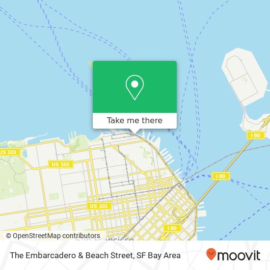 Mapa de The Embarcadero & Beach Street