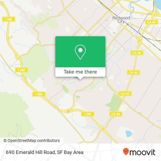 Mapa de 690 Emerald Hill Road