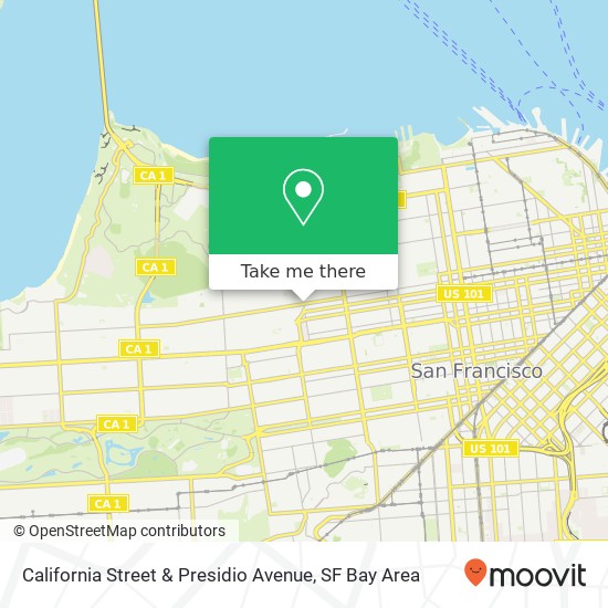 California Street & Presidio Avenue map