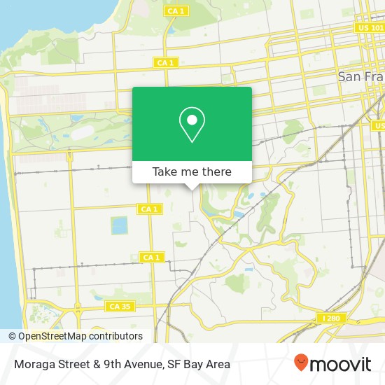 Moraga Street & 9th Avenue map