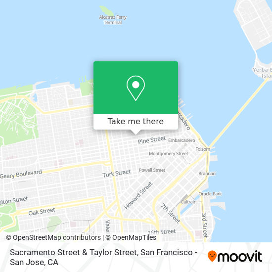 Sacramento Street & Taylor Street map