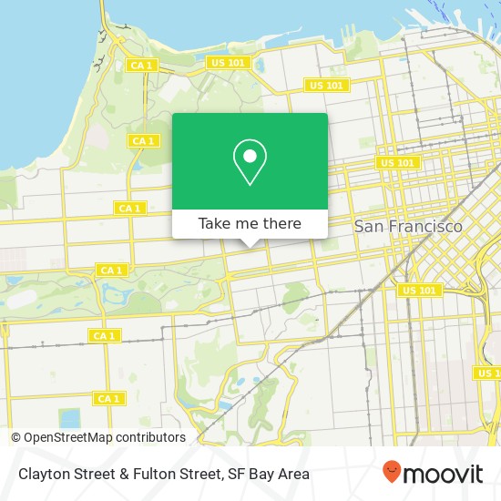 Clayton Street & Fulton Street map