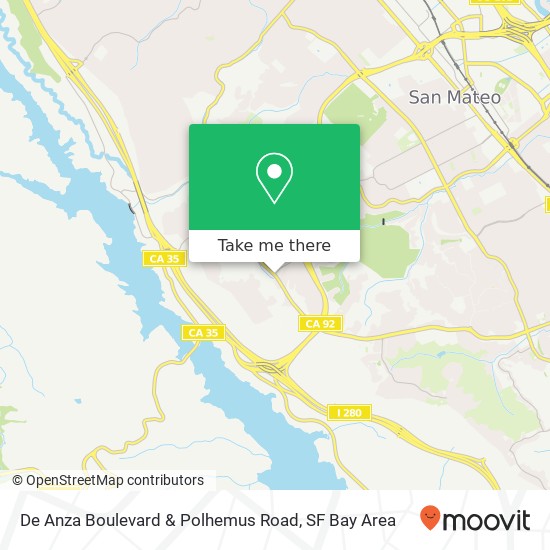 De Anza Boulevard & Polhemus Road map