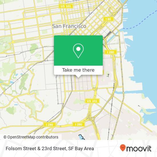 Folsom Street & 23rd Street map