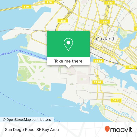 Mapa de San Diego Road