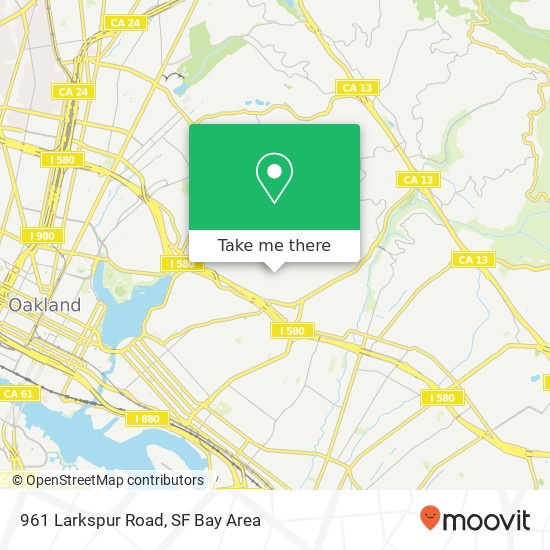Mapa de 961 Larkspur Road
