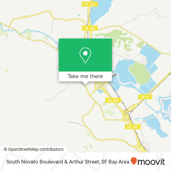 South Novato Boulevard & Arthur Street map
