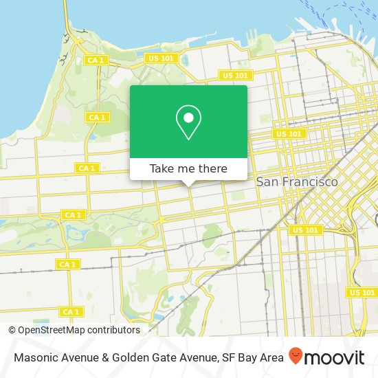 Mapa de Masonic Avenue & Golden Gate Avenue