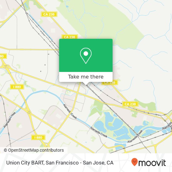 Mapa de Union City BART
