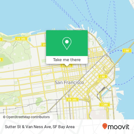 Sutter St & Van Ness Ave map