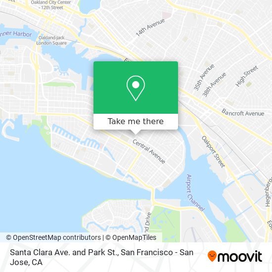 Santa Clara Ave. and Park St. map