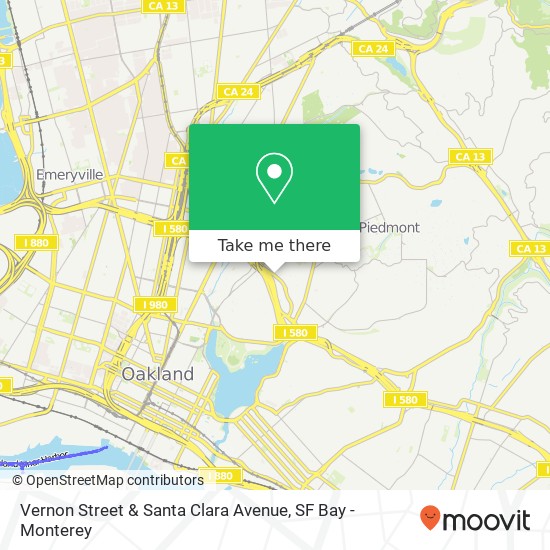 Mapa de Vernon Street & Santa Clara Avenue
