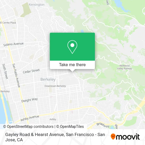 Mapa de Gayley Road & Hearst Avenue