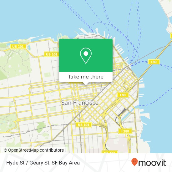 Mapa de Hyde St / Geary St