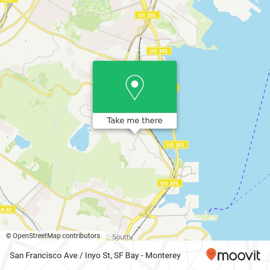 Mapa de San Francisco Ave / Inyo St