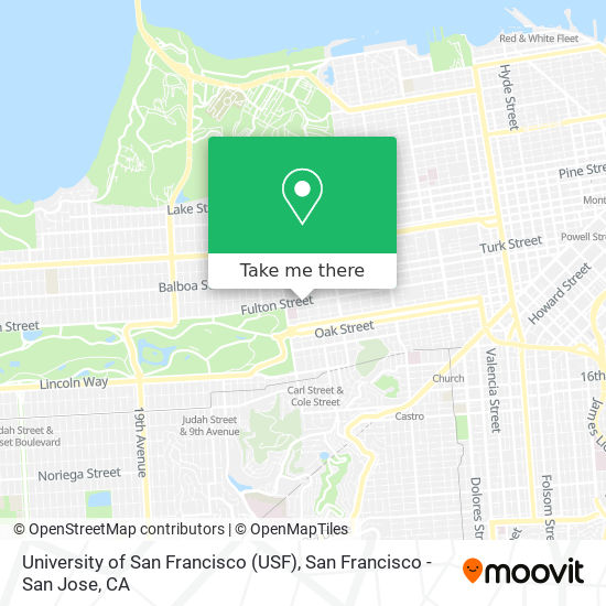 Mapa de University of San Francisco (USF)