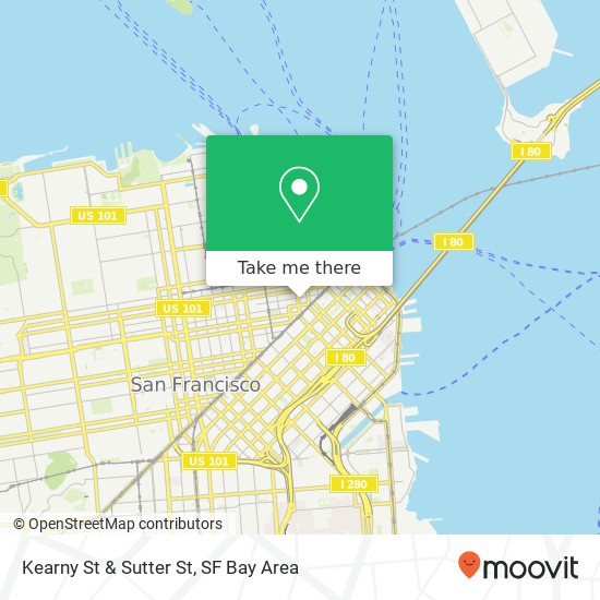 Kearny St & Sutter St map