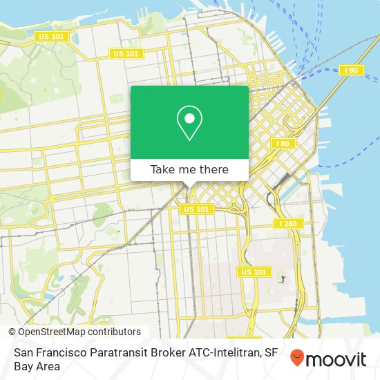 Mapa de San Francisco Paratransit Broker ATC-Intelitran