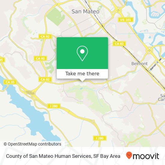 County of San Mateo Human Services map