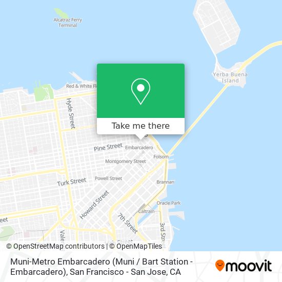 Muni-Metro Embarcadero (Muni / Bart Station - Embarcadero) map