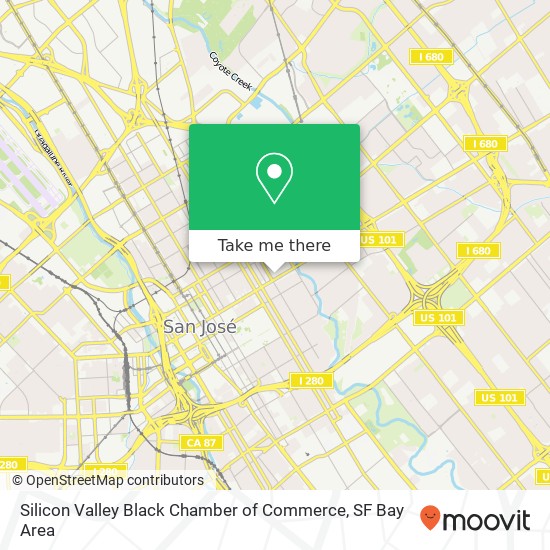 Mapa de Silicon Valley Black Chamber of Commerce