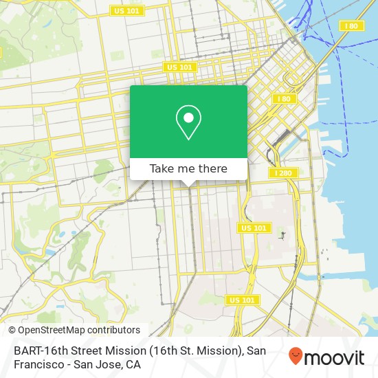 Mapa de BART-16th Street Mission (16th St. Mission)