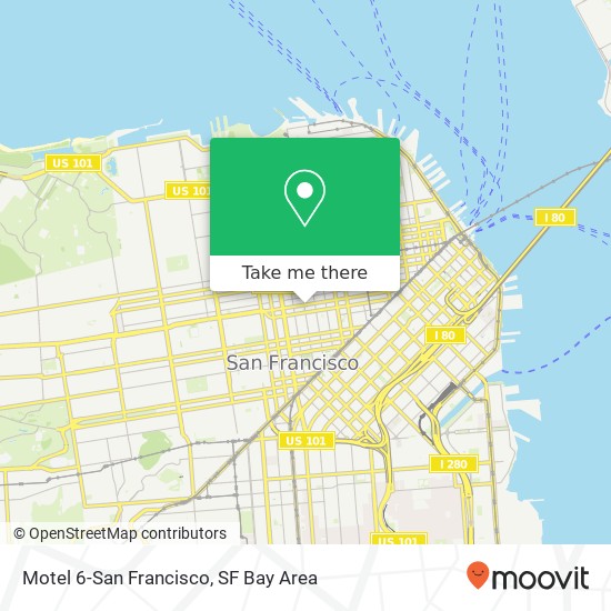 Mapa de Motel 6-San Francisco