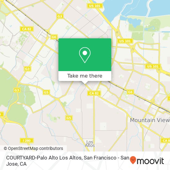 Mapa de COURTYARD-Palo Alto Los Altos