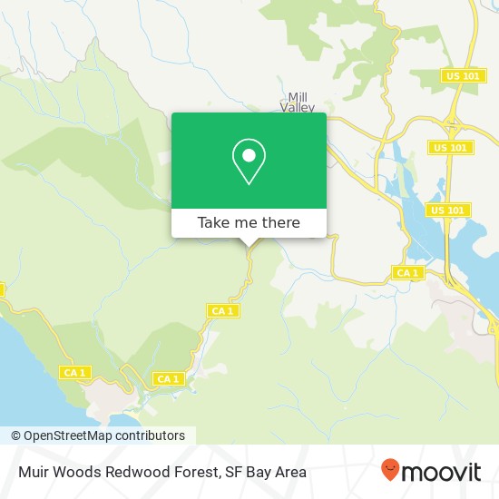 Muir Woods Redwood Forest map