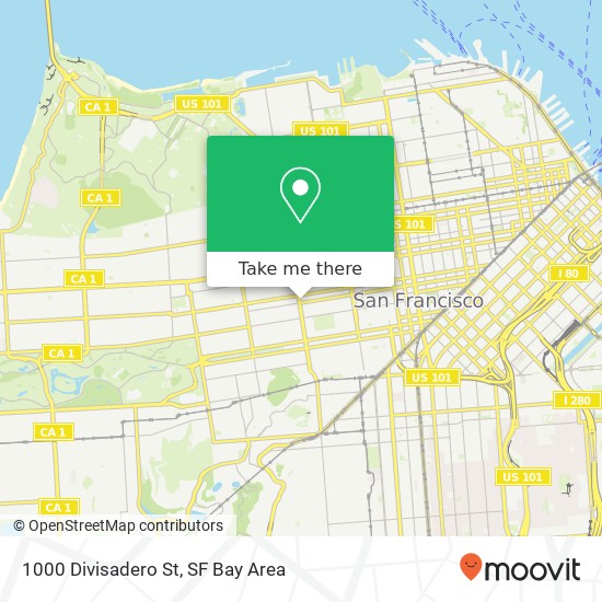 1000 Divisadero St map