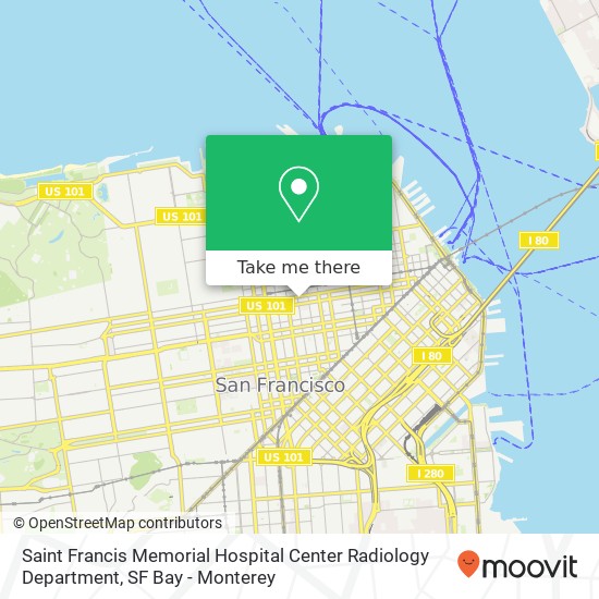 Mapa de Saint Francis Memorial Hospital Center Radiology Department