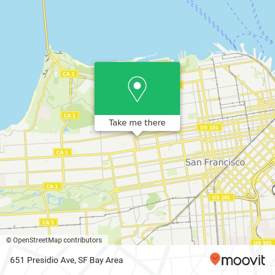 Mapa de 651 Presidio Ave