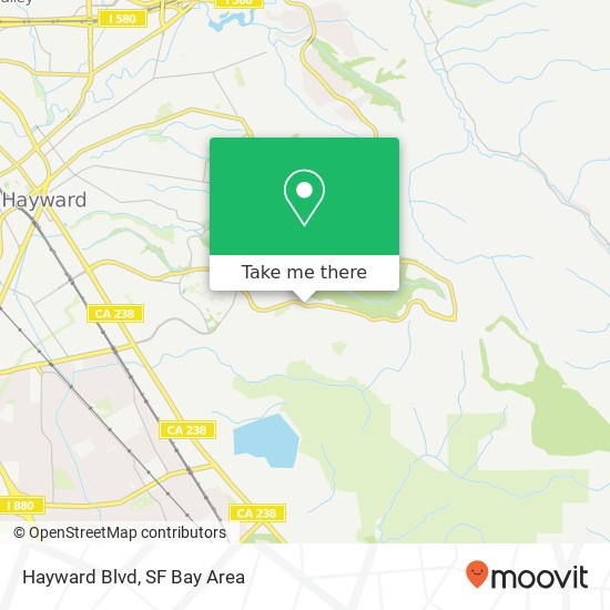 Mapa de Hayward Blvd
