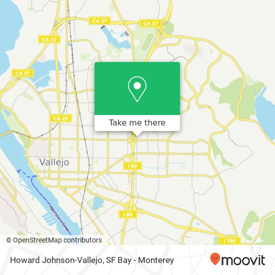Howard Johnson-Vallejo map