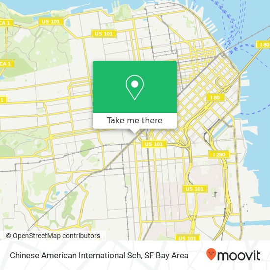 Chinese American International Sch map