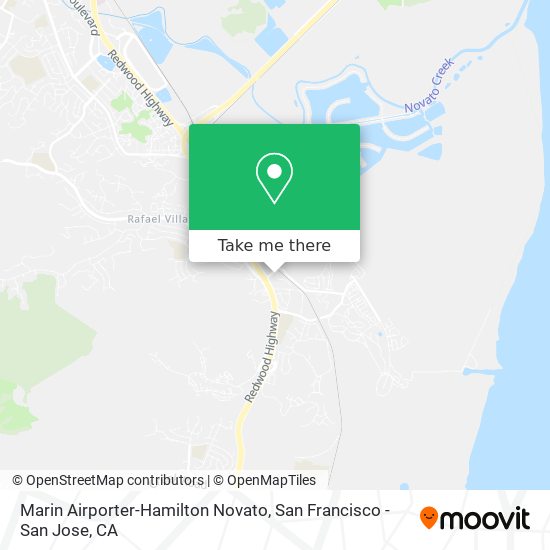 Marin Airporter-Hamilton Novato map