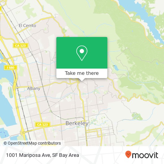 Mapa de 1001 Mariposa Ave