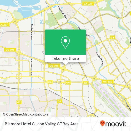 Mapa de Biltmore Hotel-Silicon Valley