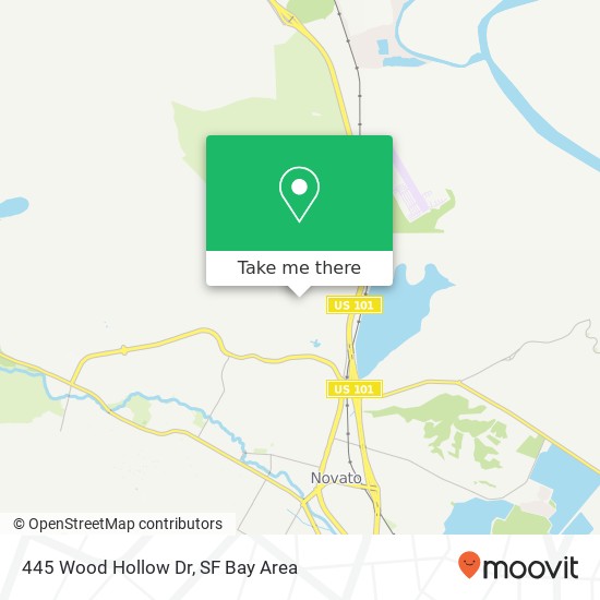 445 Wood Hollow Dr map