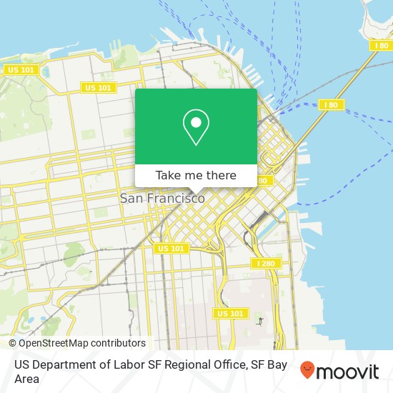 Mapa de US Department of Labor SF Regional Office