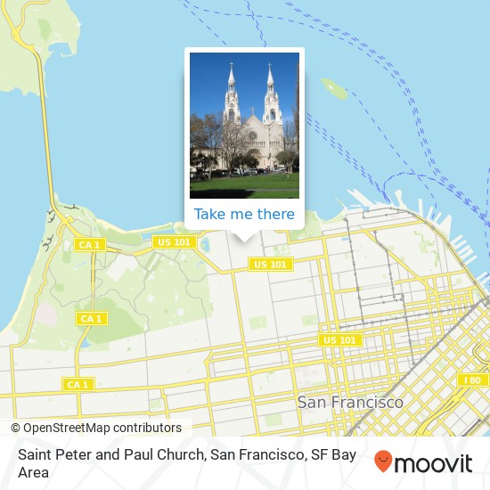 Saint Peter and Paul Church, San Francisco map