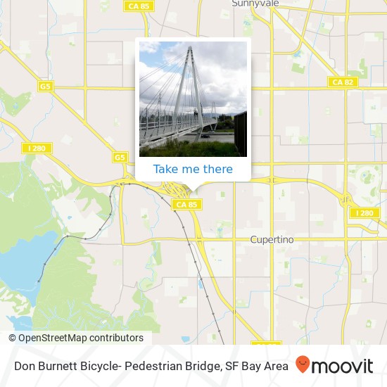 Don Burnett Bicycle- Pedestrian Bridge map