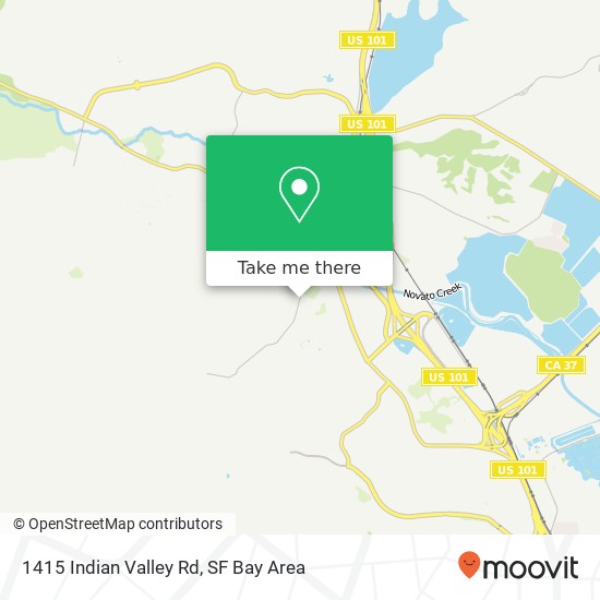 Mapa de 1415 Indian Valley Rd