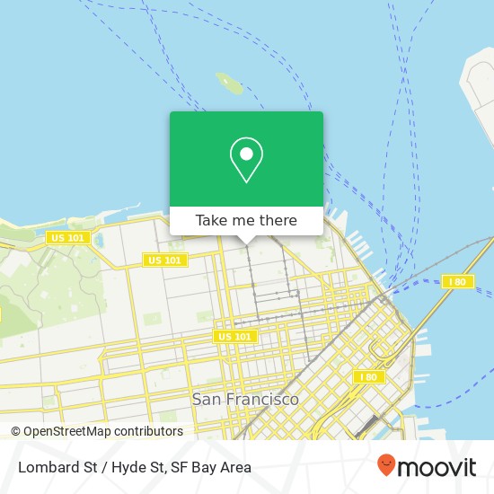 Mapa de Lombard St / Hyde St