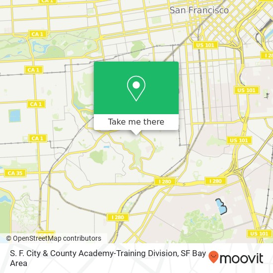 Mapa de S. F. City & County Academy-Training Division