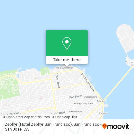 Mapa de Zephyr (Hotel Zephyr San Francisco)