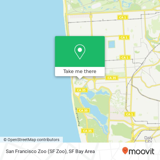 San Francisco Zoo (SF Zoo) map