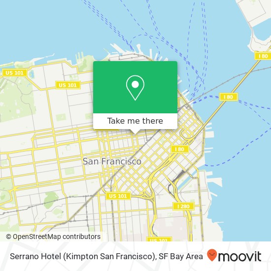 Serrano Hotel (Kimpton San Francisco) map