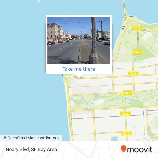 Geary Blvd map