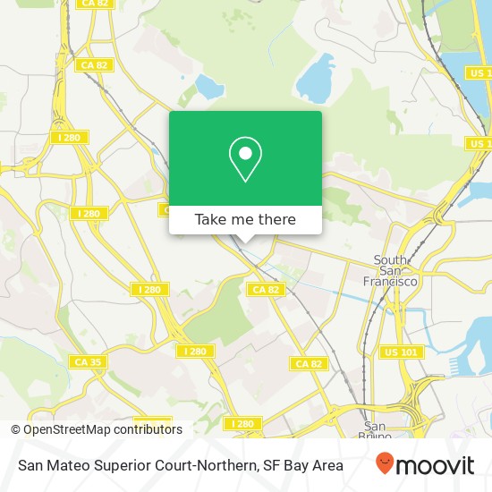 San Mateo Superior Court-Northern map